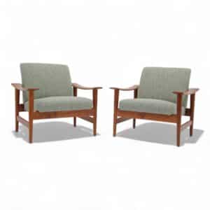 Pair of Illum Wikkelso Model 80 Teak Armchairs
