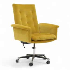 Mustard Velvet Office Chair