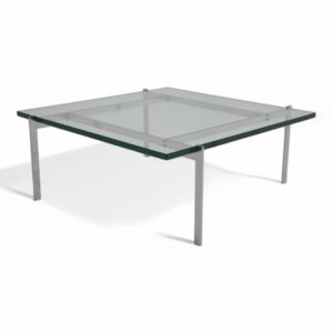 Poul Kjaerholm PK61 coffee table by EKC on white background