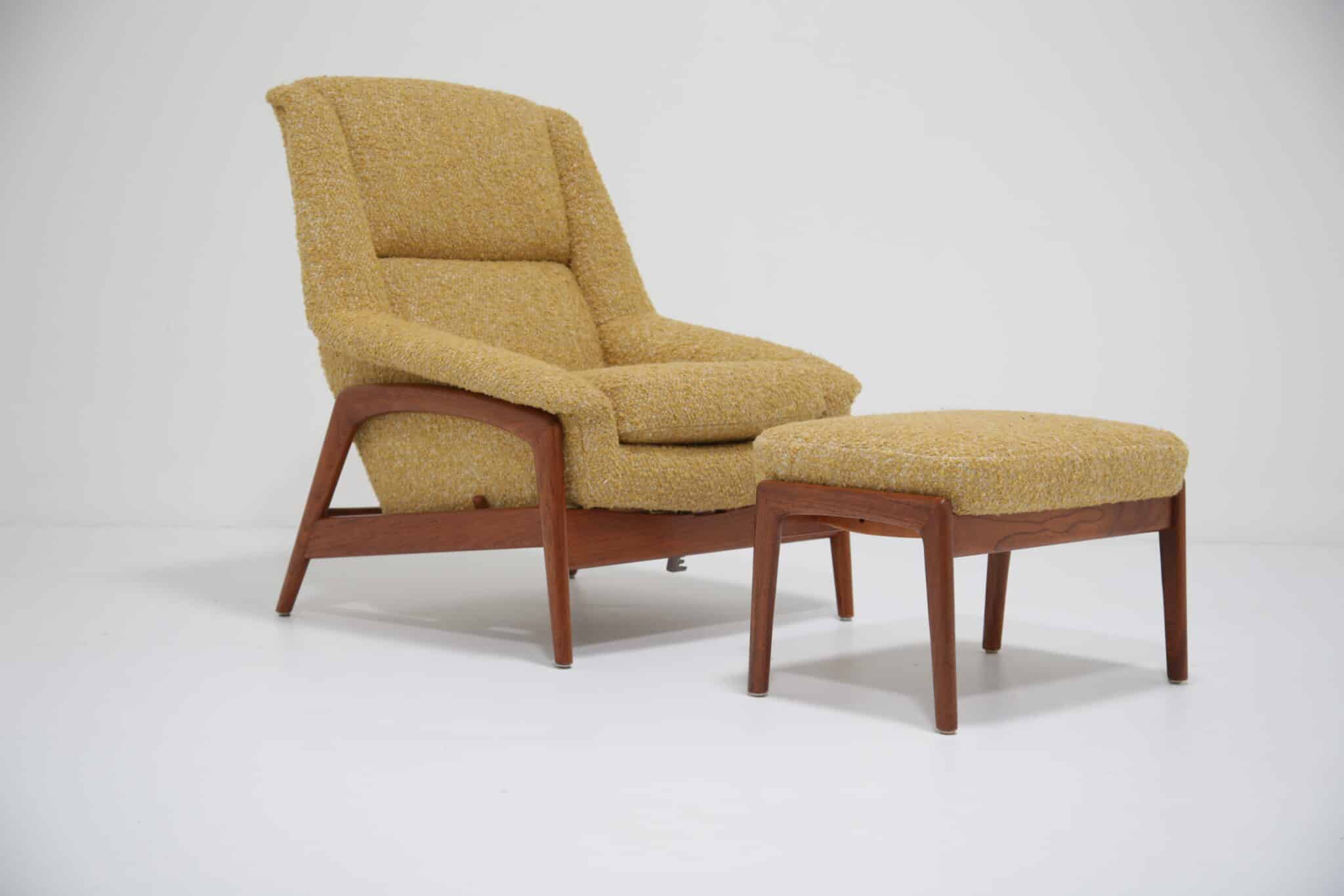 Vintage Swedish Armchair and Ottoman Profil by Folke Ohlsson for Dux, 1960s (10)