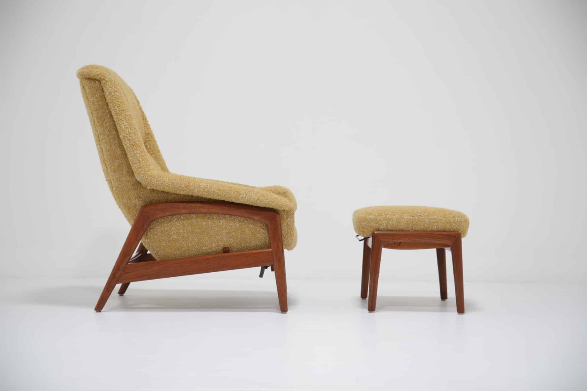 Vintage Swedish Armchair and Ottoman Profil by Folke Ohlsson for Dux, 1960s (3)