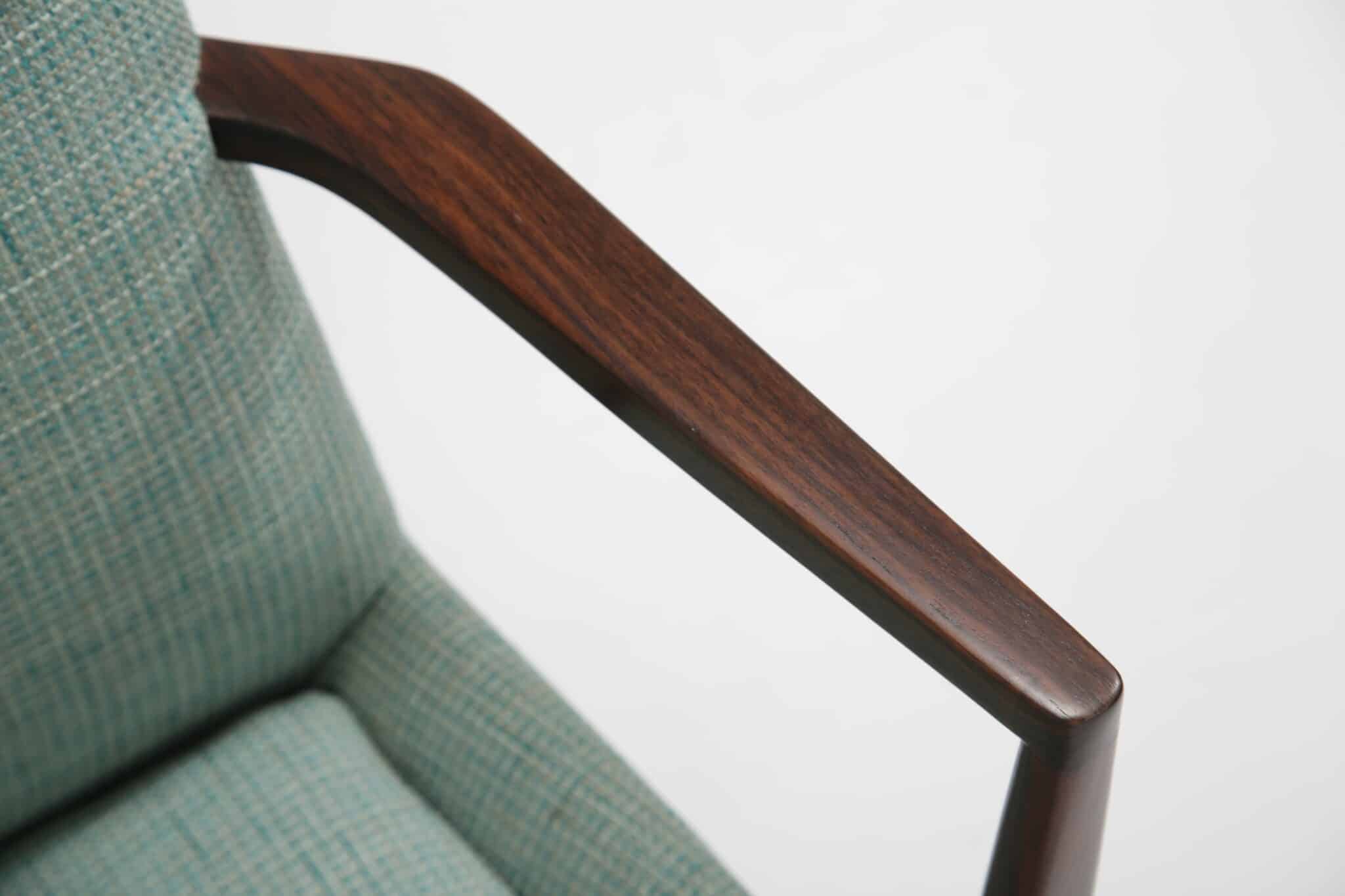 Vintage Set of 8 Rosewood and Duck Egg Blue Dining Chairs Hamilton by Robert Heritage for Archie Shine, 1960s (15)