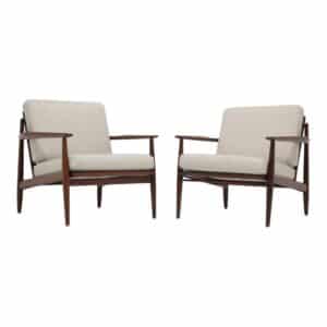 Arne Vodder Teak Armchairs by Glostrup, Denmark circa 1960.