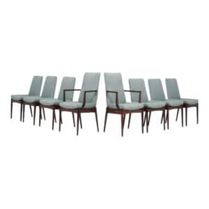Vintage Set of 8 Rosewood and Duck Egg Blue Dining Chairs Hamilton by Robert Heritage for Archie Shine, 1960s (3)