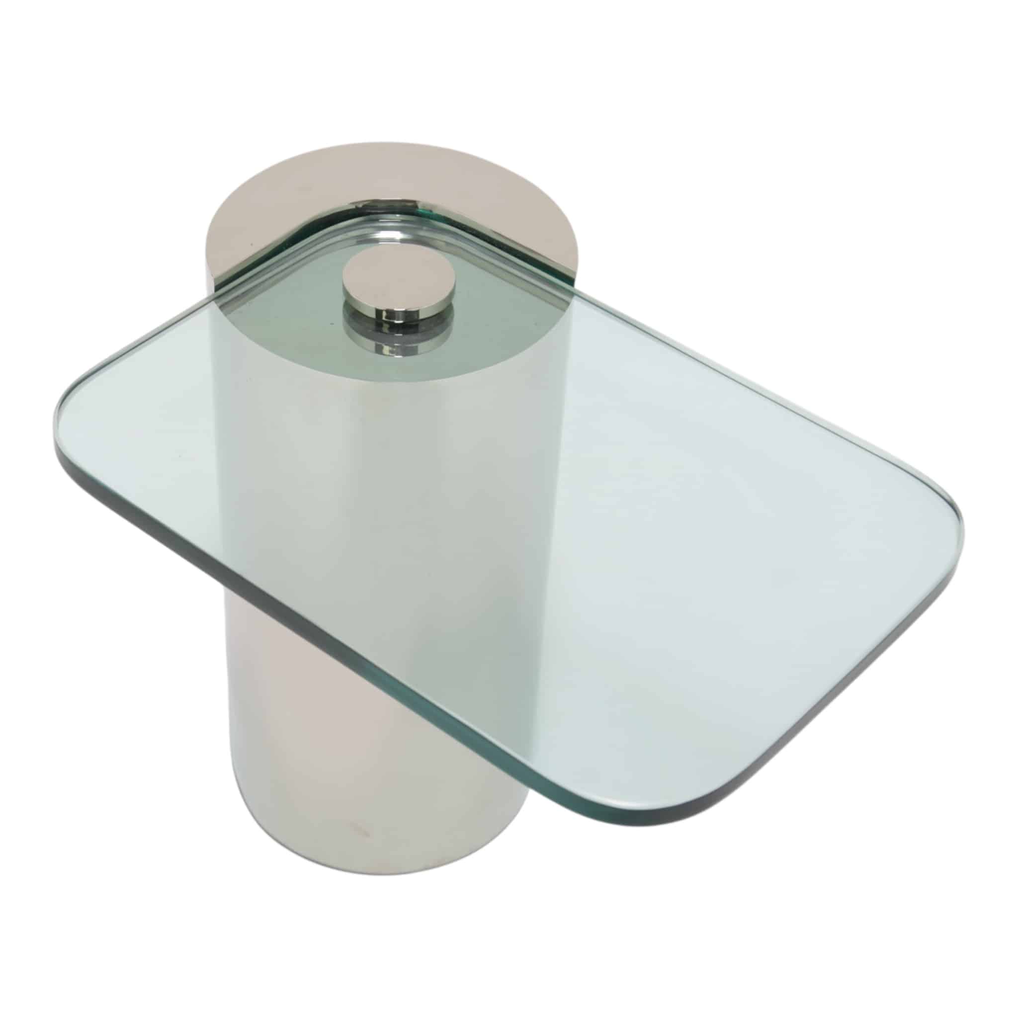 Mid-Century Chrome and Glass Side Drinks Serving Table by Karl Springer, 1970s (7)