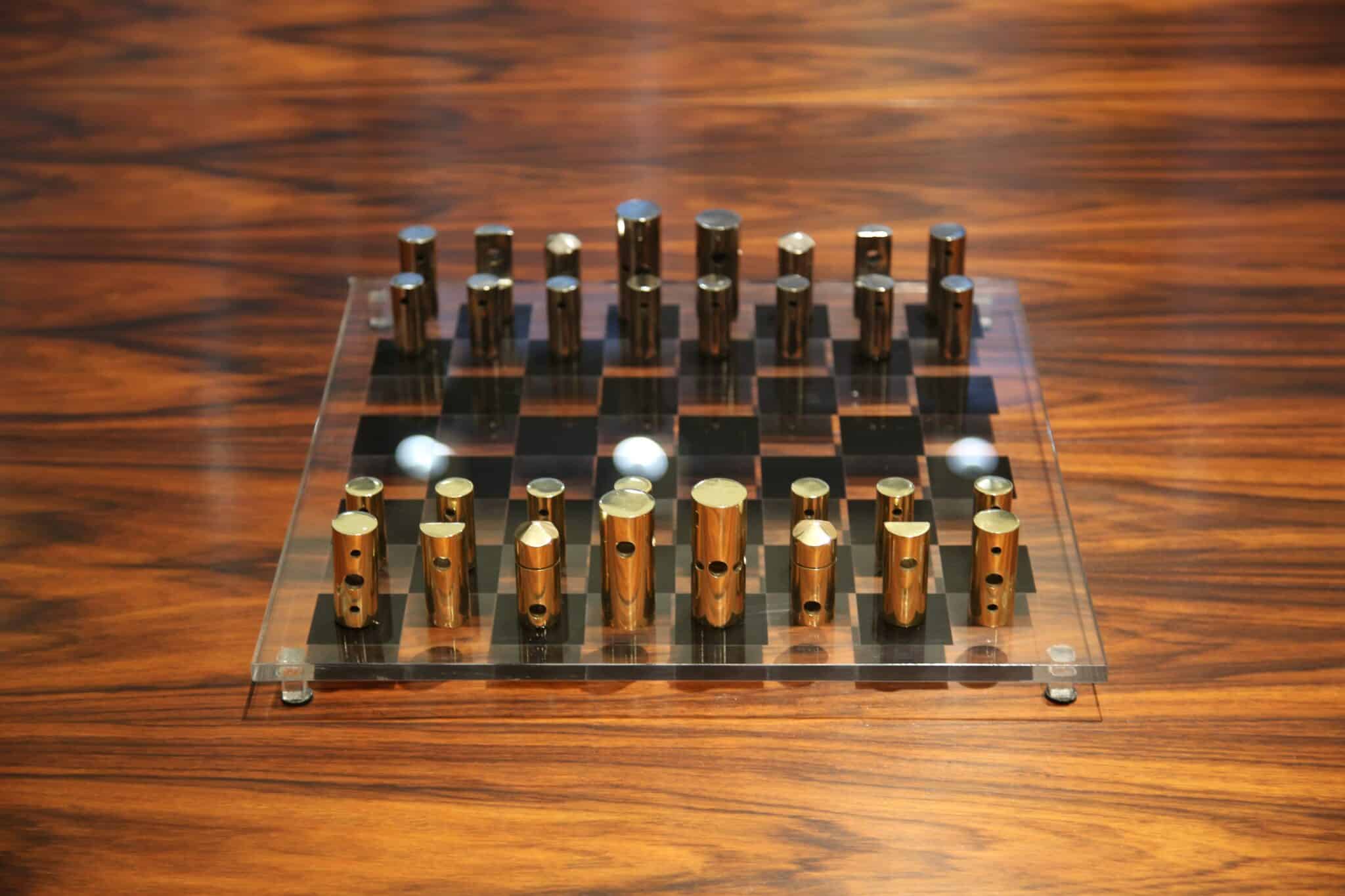 Designer Mid-century Chess Set. - Killian Mc Nulty