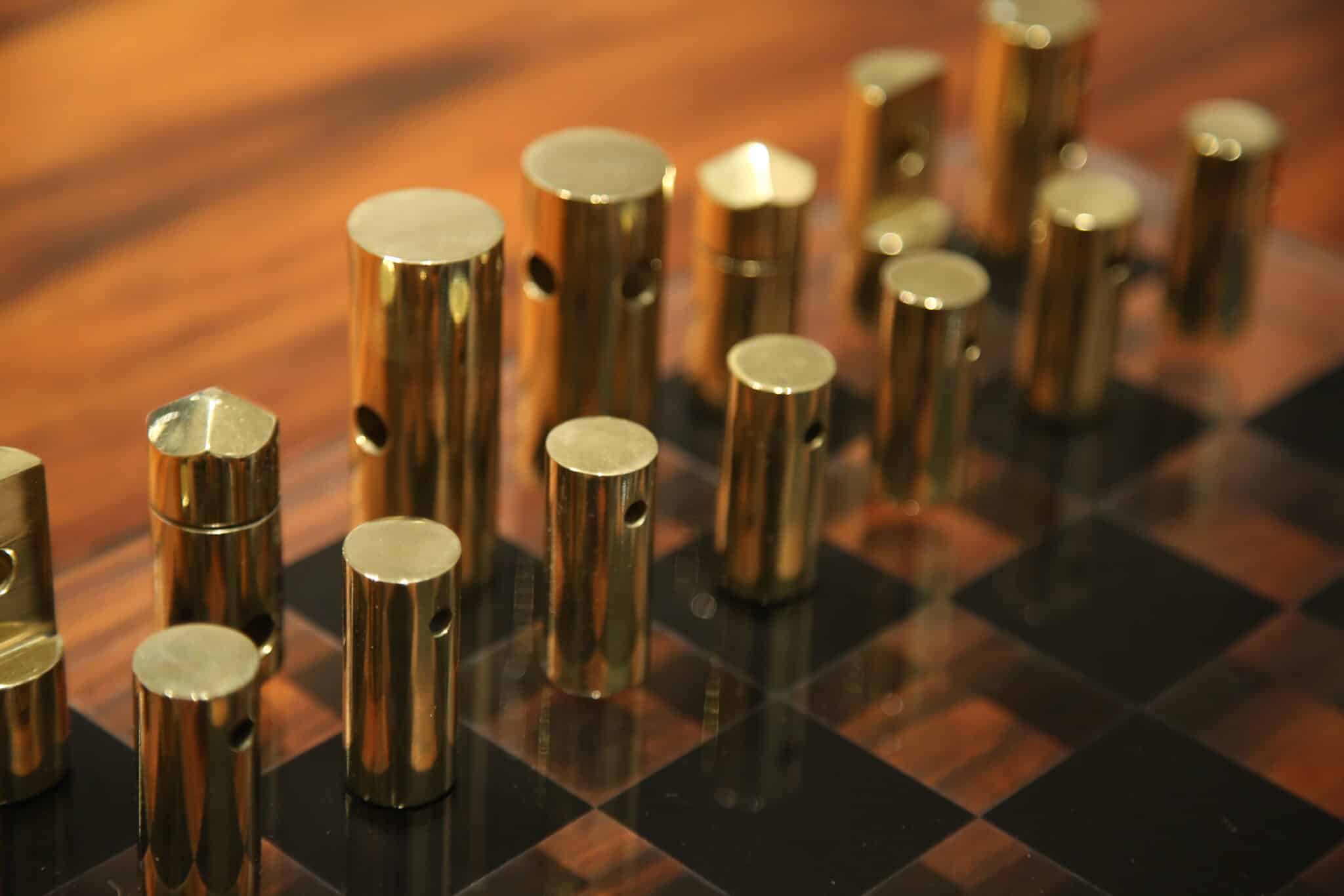 Designer Mid-century Chess Set. - Killian Mc Nulty